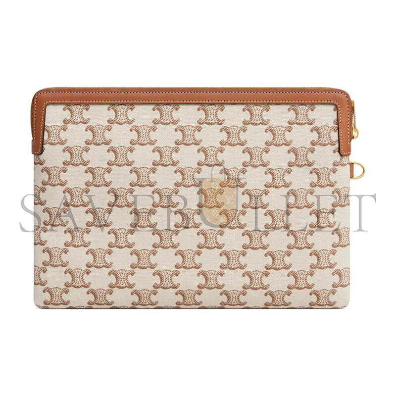 CELINE SMALL POUCH WITH STRAP CUIR TRIOMPHE 10J502FCU.01BC (25*17.5*1cm)